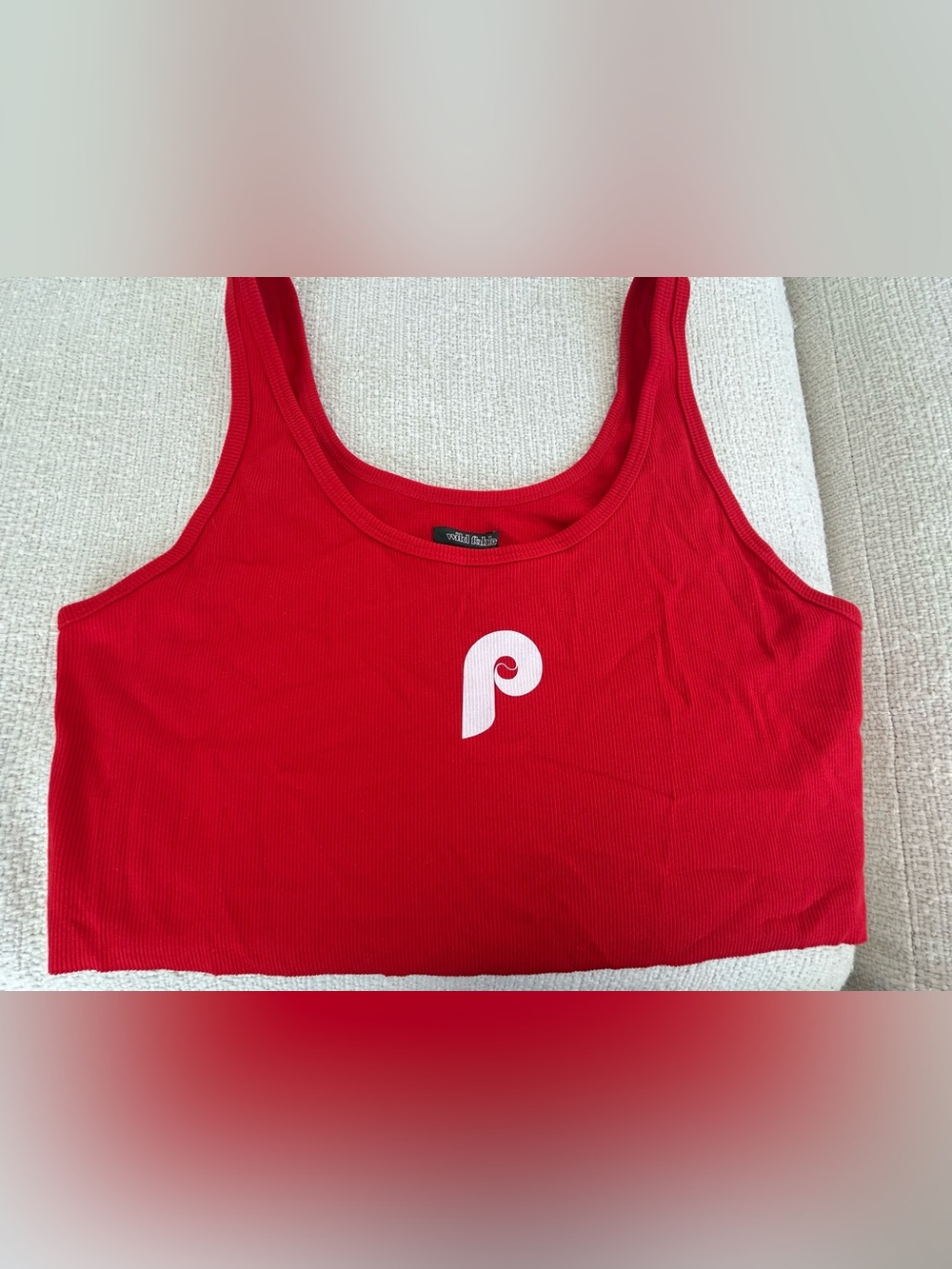 Wild Fable Custom Phillies Red Ribbed Tank